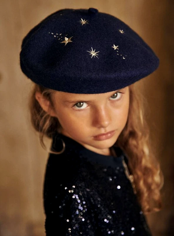 SERGENT MAJOR Παιδικό Καπέλο για Κορίτσια Sergent Major Navy Blue Berret ΜΠΛΕ