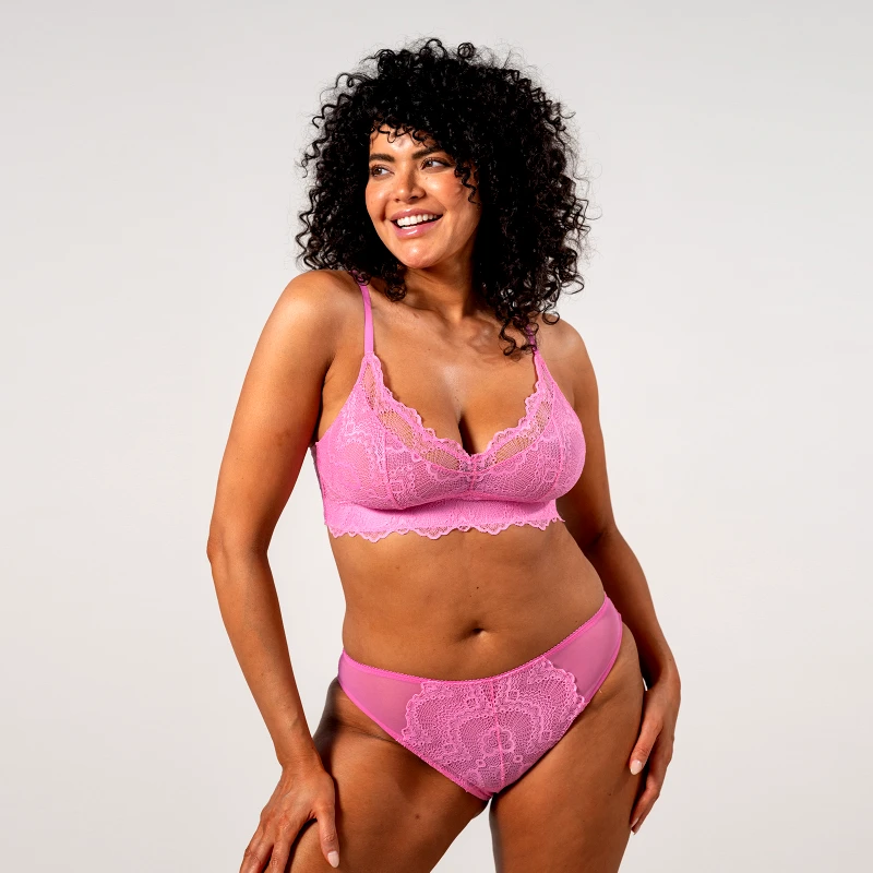 UNDERSTATEMENT Σουτιέν support με δαντέλα Candy Pink