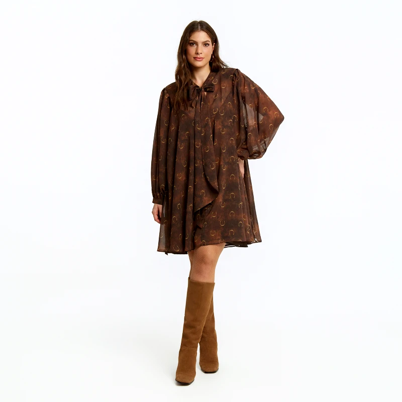 MAT FASHION Φόρεμα εμπριμέ με φιόγκο