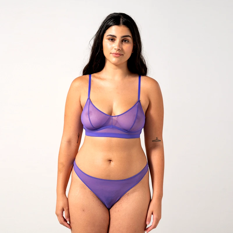 UNDERSTATEMENT Σουτιέν Balconette Διχτυωτό Λιλά