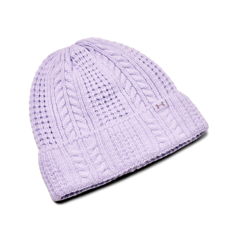 UNDER ARMOUR Σκουφάκι UA Halftime Cable Knit Beanie Salt Purple