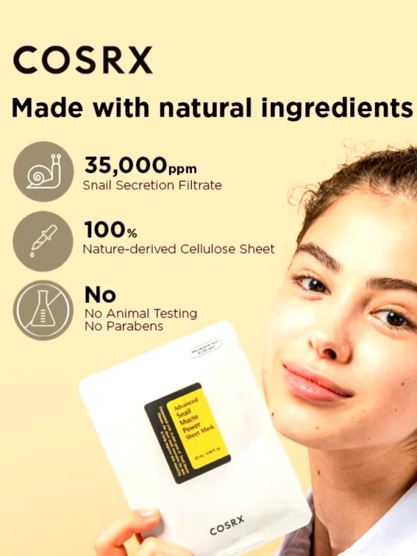sense-shop COSRX ΜΑΣΚΑ ΠΡΟΣΩΠΟΥ - ADVANCED SNAIL MUCIN POWER SHEER MASK