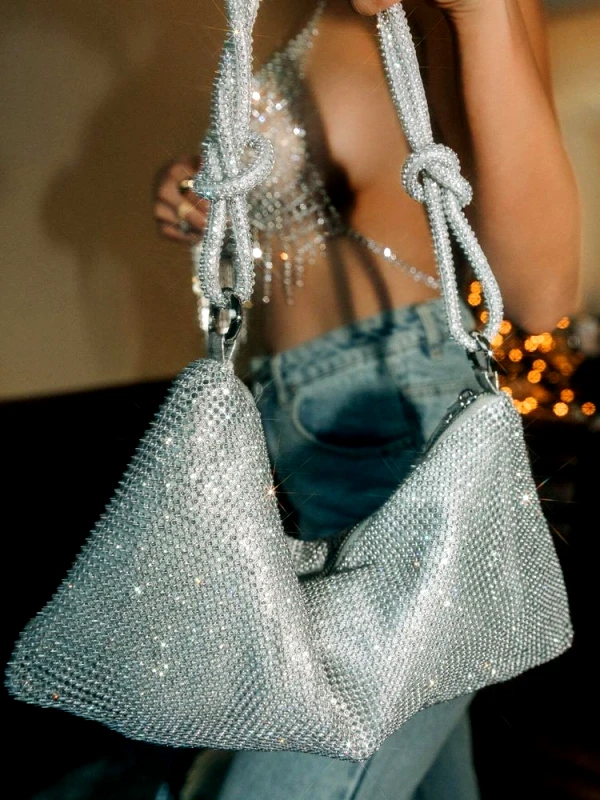 sense-shop ΑΣΗΜΙ ΤΣΑΝΤΑΚΙ ΜΕ ΣΤΡΑΣ - SEDUCE