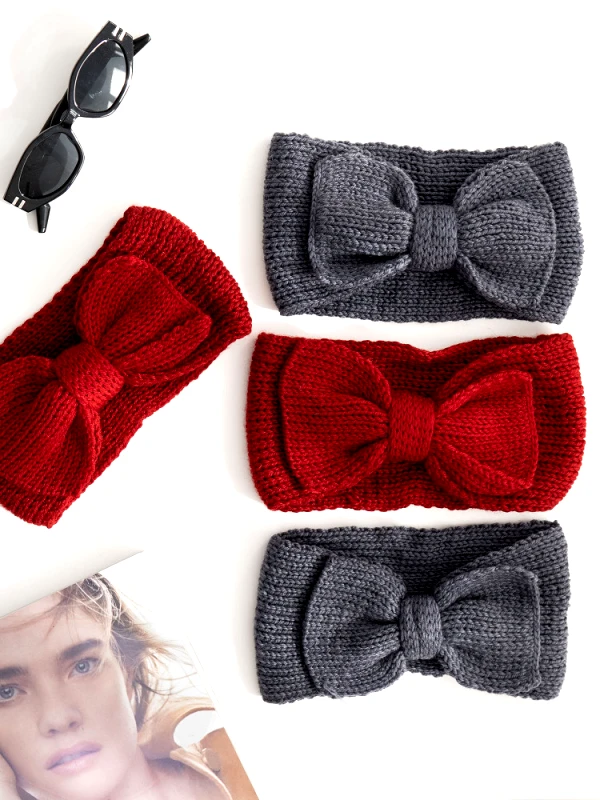 sense-shop KNITTED BOW HEADBAND - BRIANNA