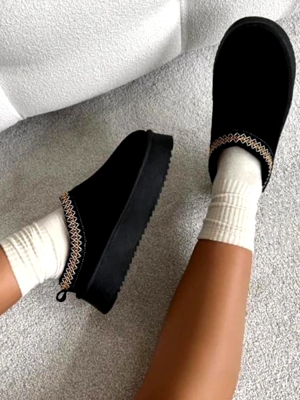 sense-shop SLIP ON ΜΑΥΡΑ - AQUILO