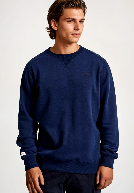 FUNKY BUDDHA Ανδρικό φούτερ με τυπωμένο logo - The essentials