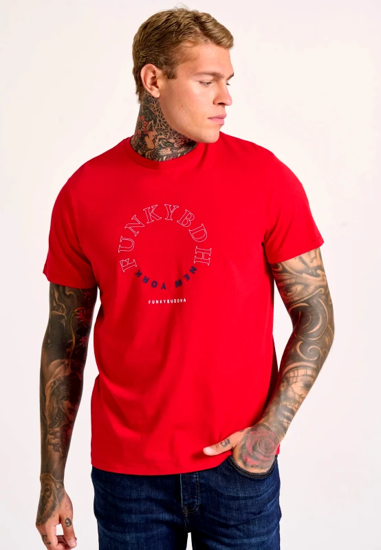 FUNKY BUDDHA T-shirt με graphic τύπωμα στο στήθος