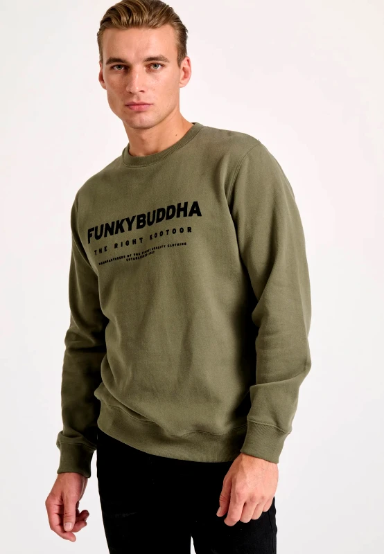 FUNKY BUDDHA Relaxed fit φούτερ με Funky Buddha τύπωμα