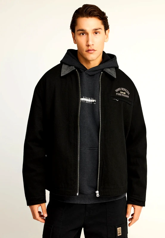FUNKY BUDDHA Comfort fit ανδρικό μπουφάν με γιακά