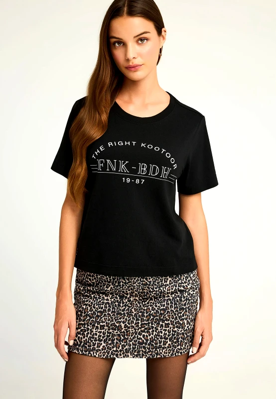 FUNKY BUDDHA Βαμβακερό t-shirt με τύπωμα