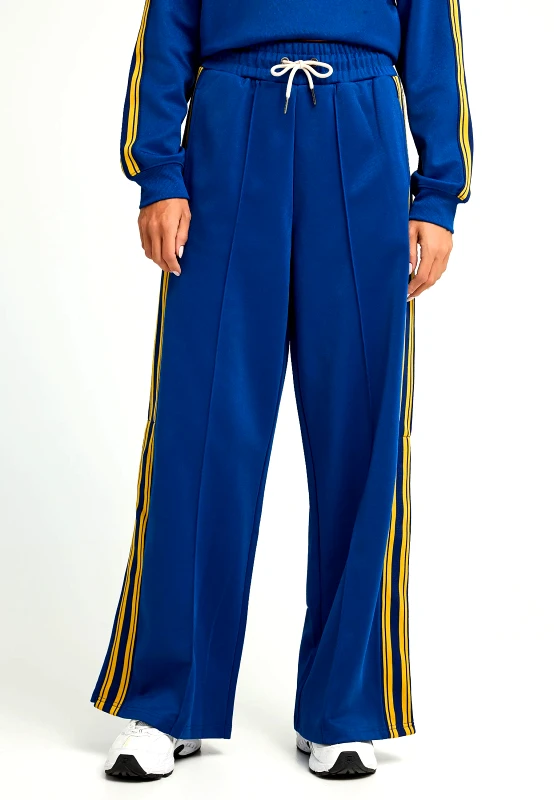FUNKY BUDDHA Wide leg παντελόνι φόρμας με ρίγα