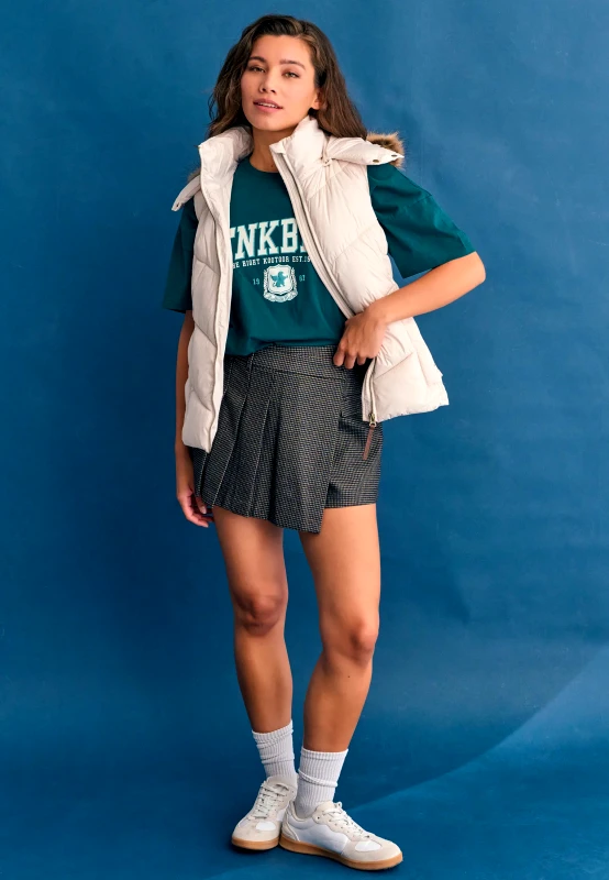 FUNKY BUDDHA Καπιτονέ αμάνικο μπουφάν με κουκούλα