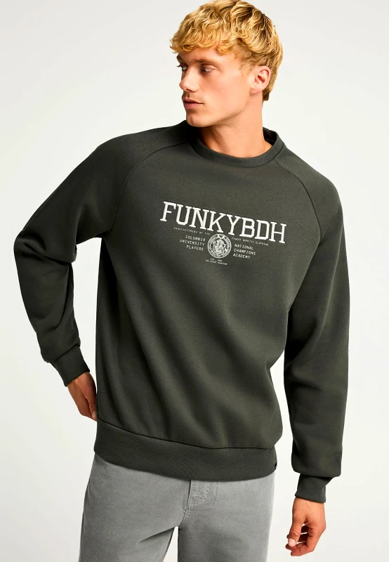 FUNKY BUDDHA Ανδρικό φούτερ με τυπωμένο logo
