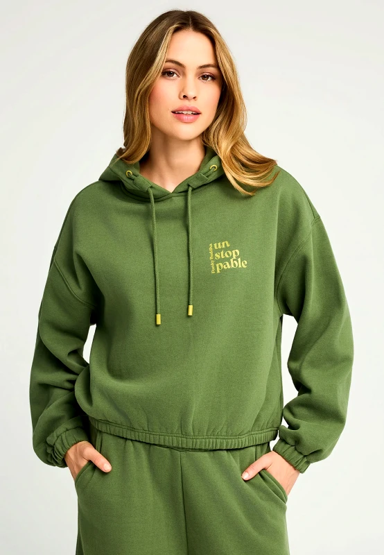 FUNKY BUDDHA Relaxed fit φούτερ με κουκούλα και τύπωμα