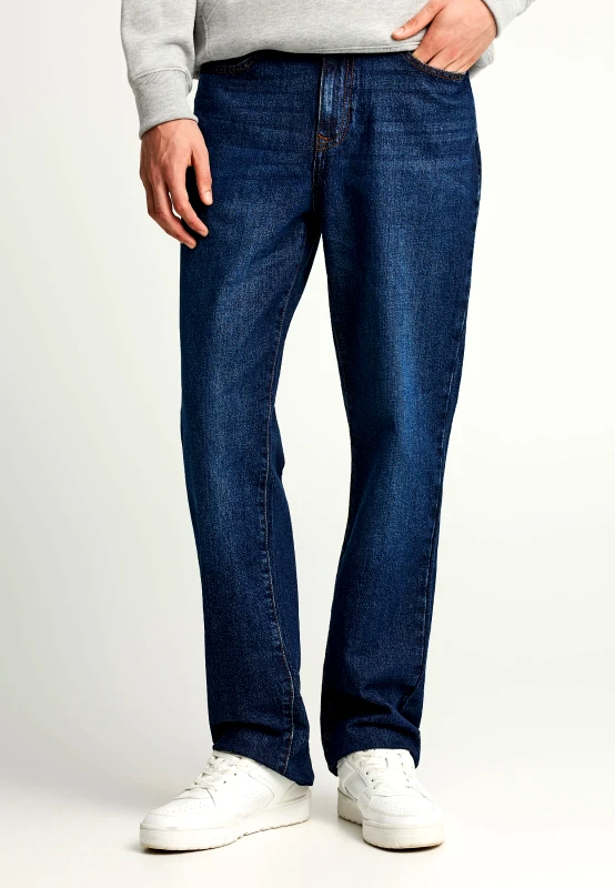 FUNKY BUDDHA Straight fit τζιν παντελόνι με washed effects
