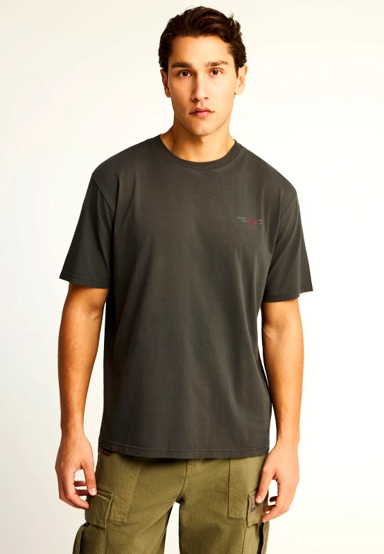 FUNKY BUDDHA T-shirt με text τύπωμα στην πλάτη