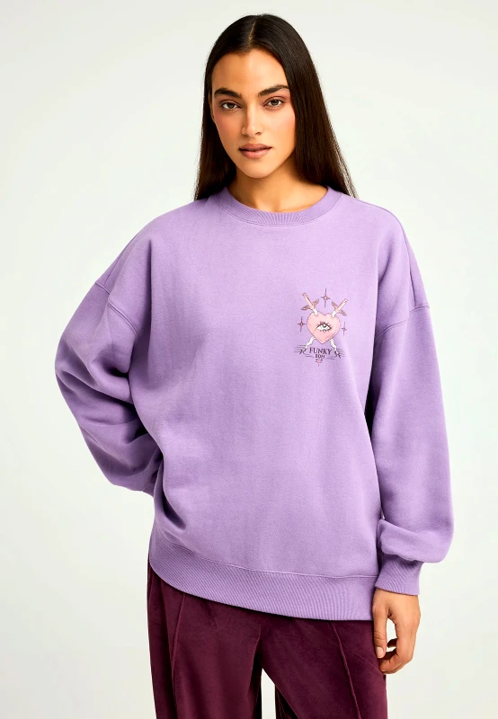 FUNKY BUDDHA Relaxed fit φούτερ με τύπωμα στην πλάτη
