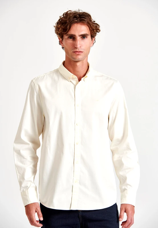 FUNKY BUDDHA Ανδρικό garment dyed twill πουκάμισο