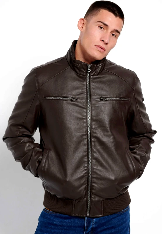 FUNKY BUDDHA Biker μπουφάν από οικολογικό δέρμα (PU)