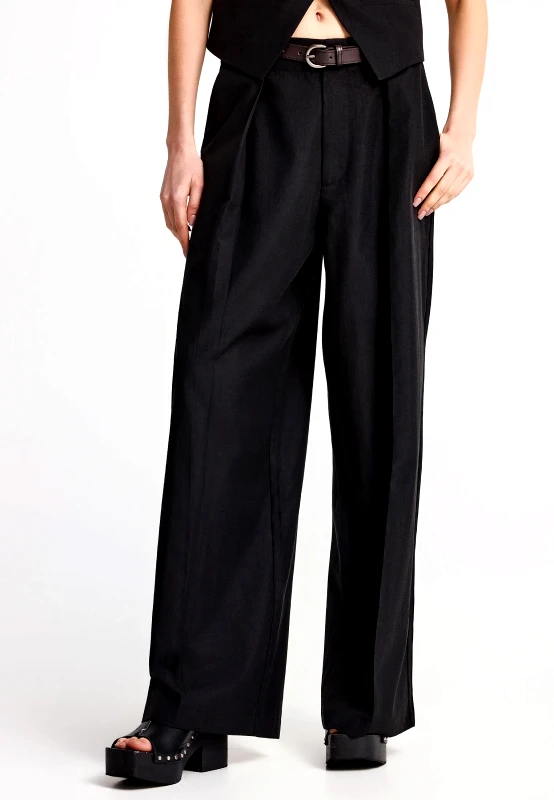 FUNKY BUDDHA Γυναικεία casual wide leg παντελόνα