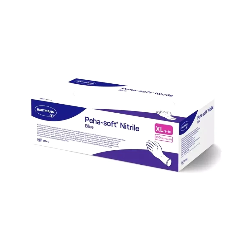 HARTMANN Peha-soft Γάντια Μπλε Νιτριλίου Χωρίς Πούδρα Extra Large 150τμχ