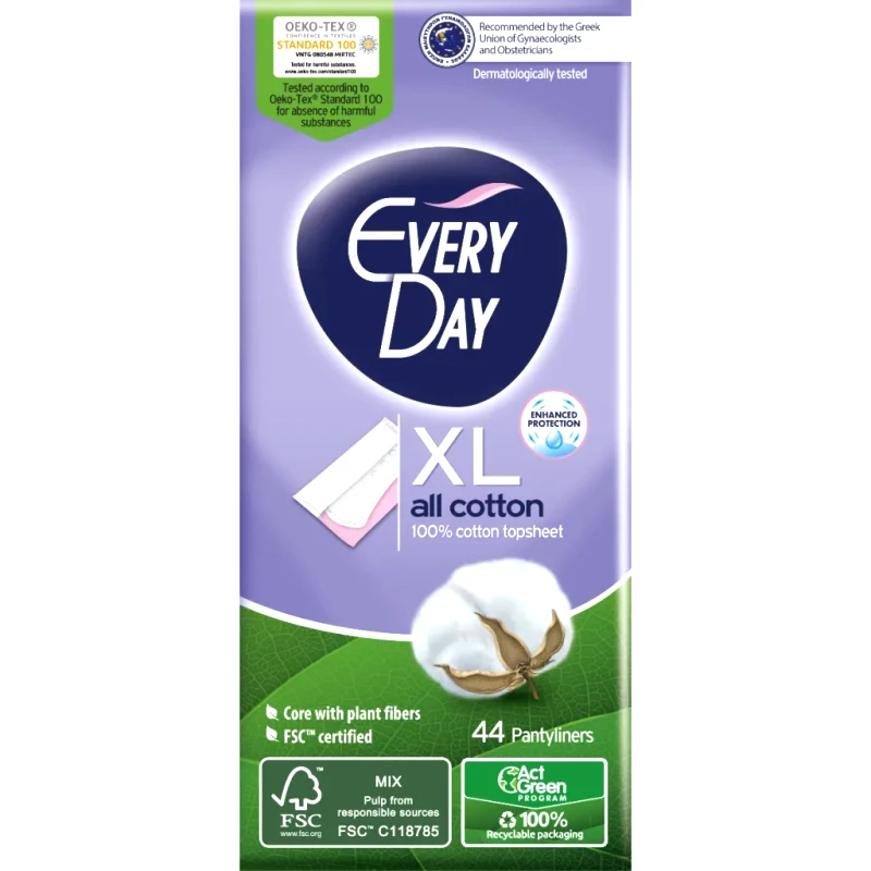 EveryDay Σερβιετάκια EveryDay All Cotton Extra Long 44τμχ