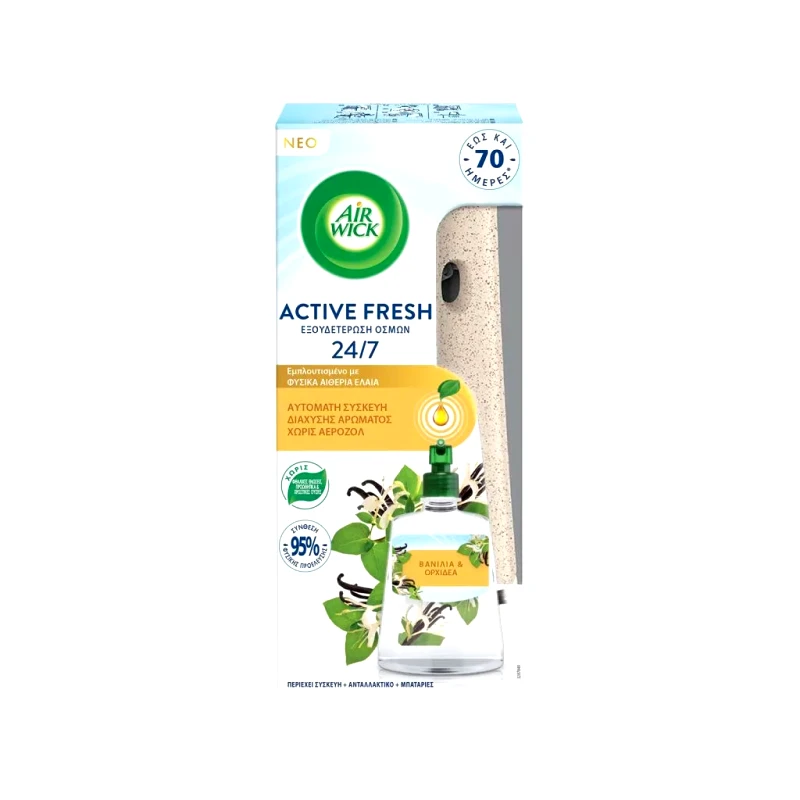 Airwick Airwick Active Fresh Συσκευή & Ανταλλακτικό Βανίλια Και Ορχιδέα 228ml