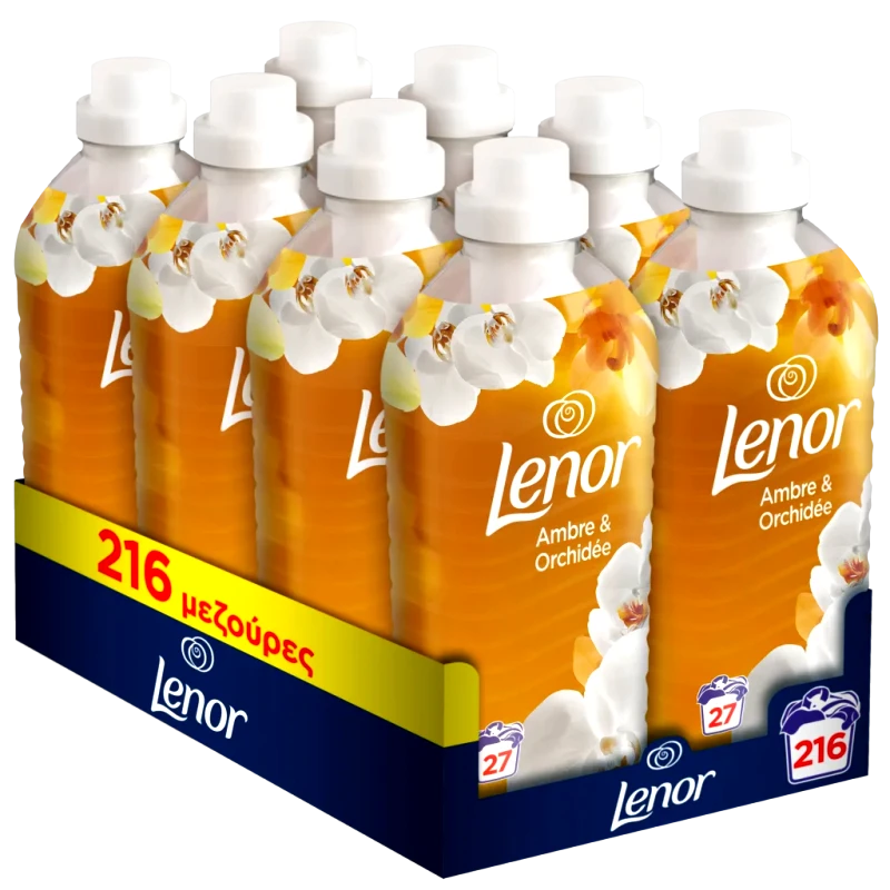 Lenor Lenor Μαλακτικό Ρούχων Joy Gold Orchid 216μεζ. (8*27μεζ.)