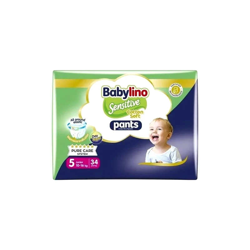 Babylino Πάνες Babylino Pants Cotton Soft Unisex Economy No5 Junior (10-16kg) 34τεμ