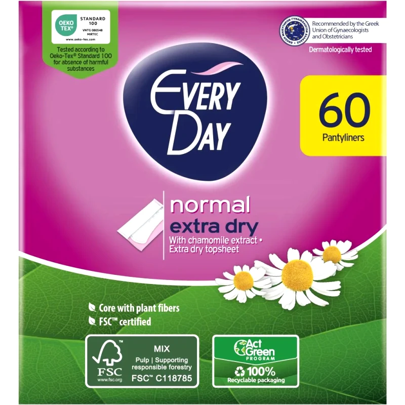 EveryDay Σερβιετάκια EveryDay Extra Dry Normal Οικονομική Συσκευασία 60τεμ