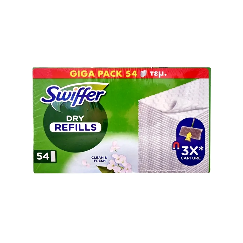Swiffer Swiffer Sweeper Ανταλλακτικά Στεγνά Πανάκια Για Το Πάτωμα 54τμχ