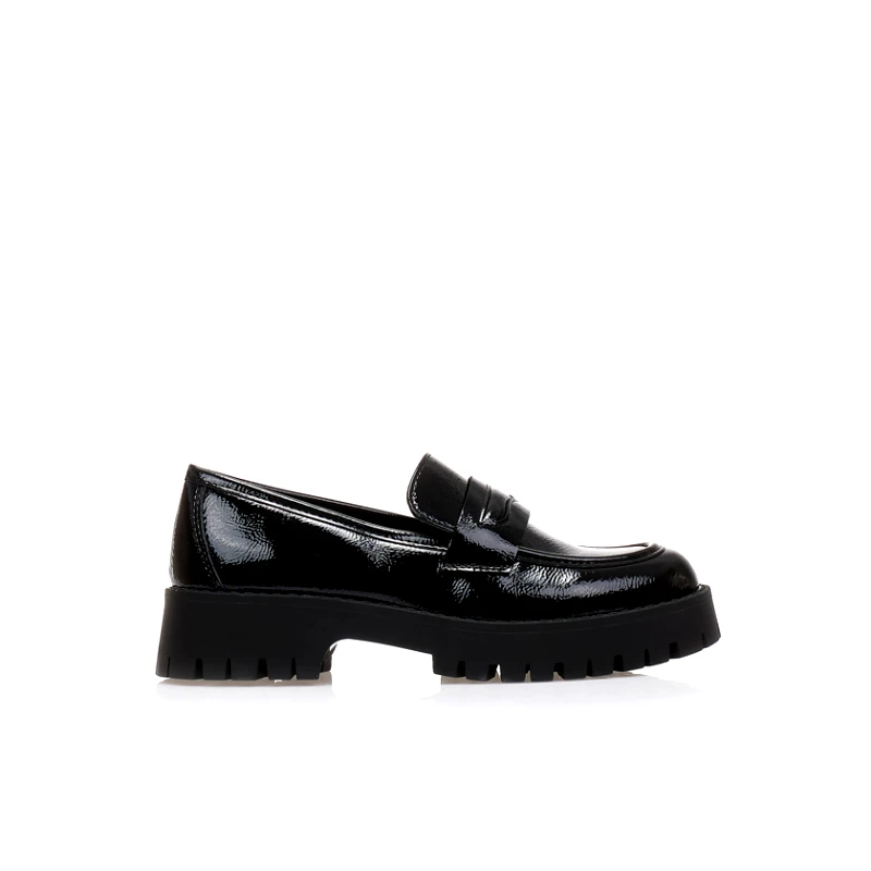Tsoukalas Oxfords μαύρα λουστρίνι ΜΑΥΡΟ