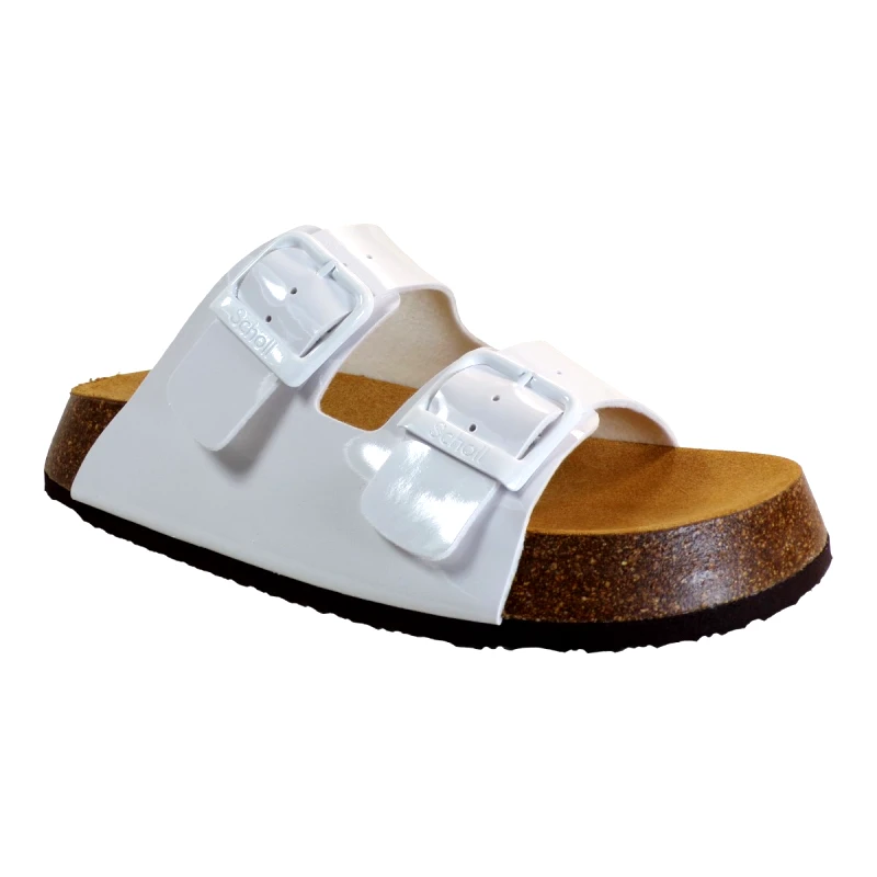 Scholl Scholl Γυναικεία Σανδάλια Ανατομικά Δερμάτινα NOELLE F31146-1065 Λευκό