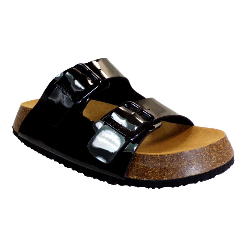 Scholl Scholl Γυναικεία Σανδάλια Ανατομικά Δερμάτινα NOELLE F31146-1004 Μαύρο