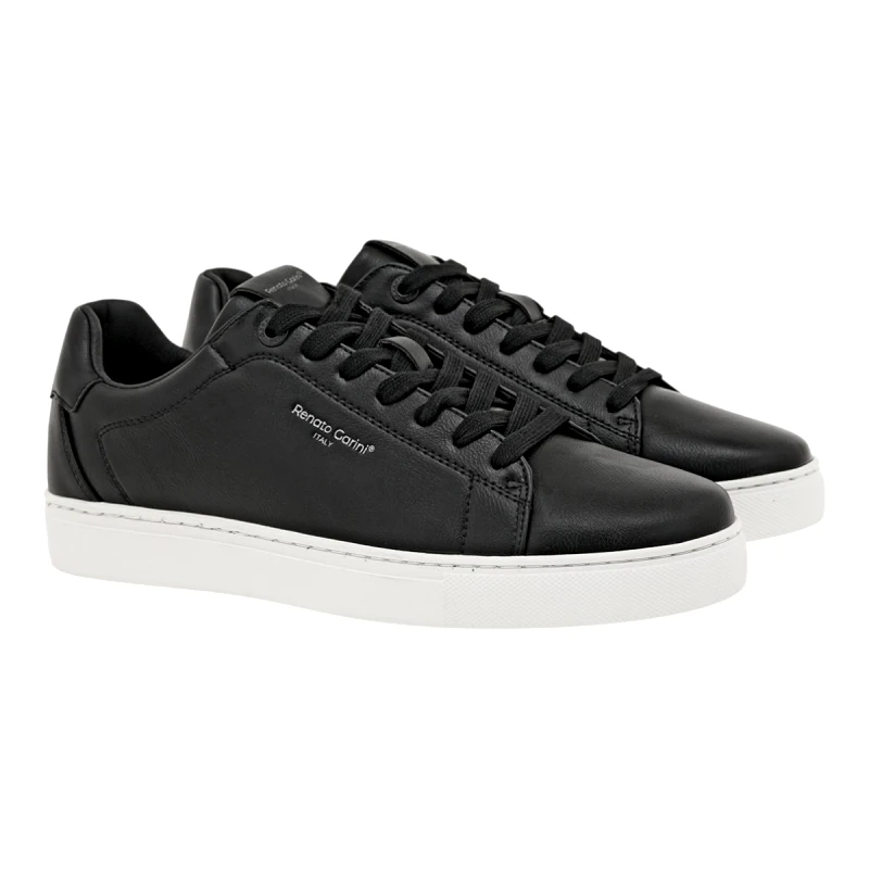 Renato Garini Renato Garini Ανδρικά παπούτσια Sneakers 700-108 Μαύρο Λευκό W57001081105