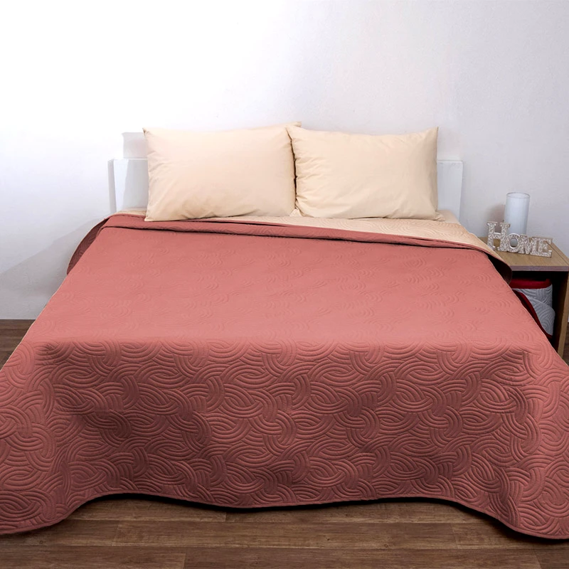 Viopros Κουβερλί Μονό 160X230 Viopros Σονικ Σοκολά/Μπεζ (160x230)
