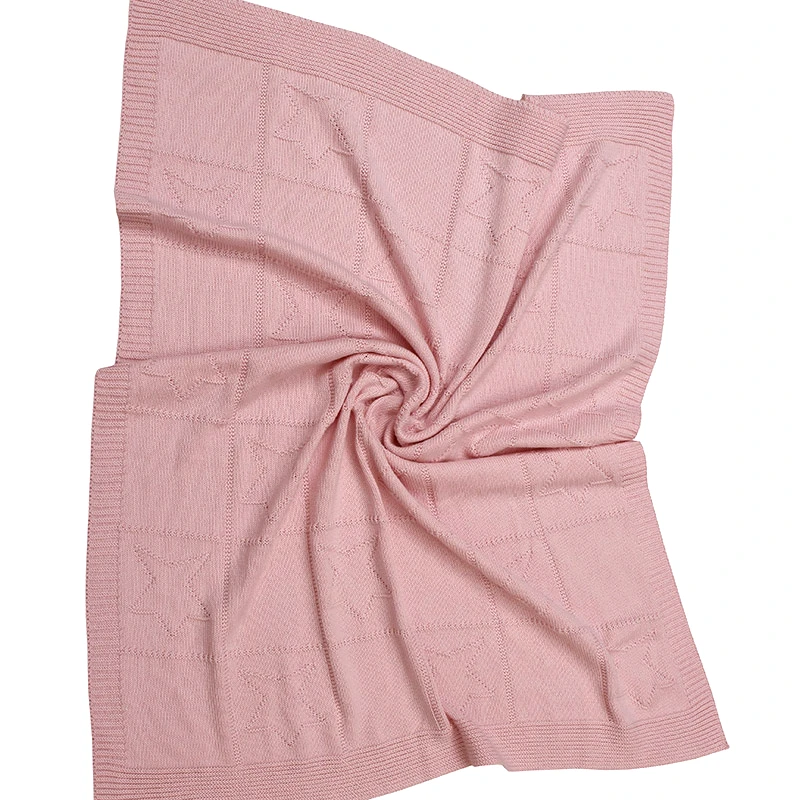 Anna Riska Κουβέρτα Πλεκτή Κούνιας 110X140 Anna Riska Joy Ροζ (110x140)