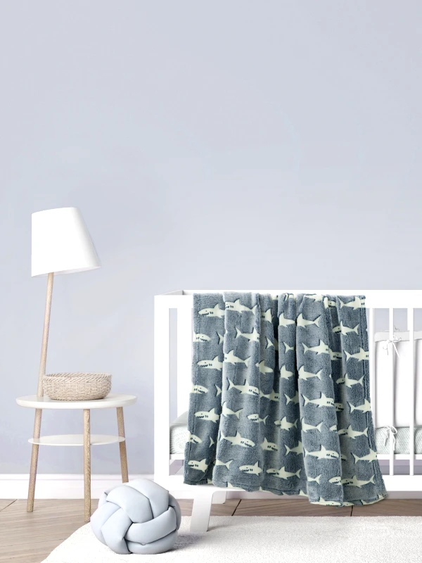 Kocoon Κουβέρτα Fleece Λίκνου 80X110 Kocoon Sharky (80x110)
