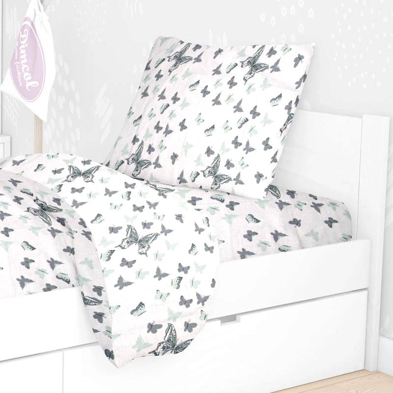 Dimcol Μαξιλαροθήκη Τεμάχιο 50X70 Dimcol Butterfly 57 Green (50x70)