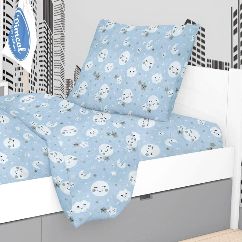 Dimcol Μαξιλαροθήκη Τεμάχιο 50X70 Dimcol Smile 81 Blue (50x70)