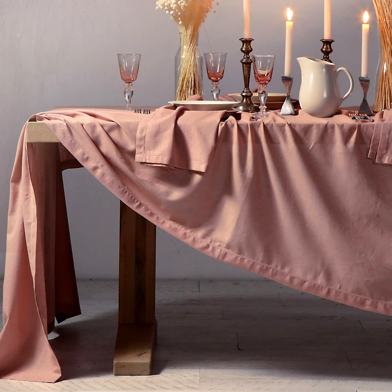 Nef Nef Τραπεζομάντηλο 150x250 Nef Nef Cotton-Linen Eng. Rose (150x250)