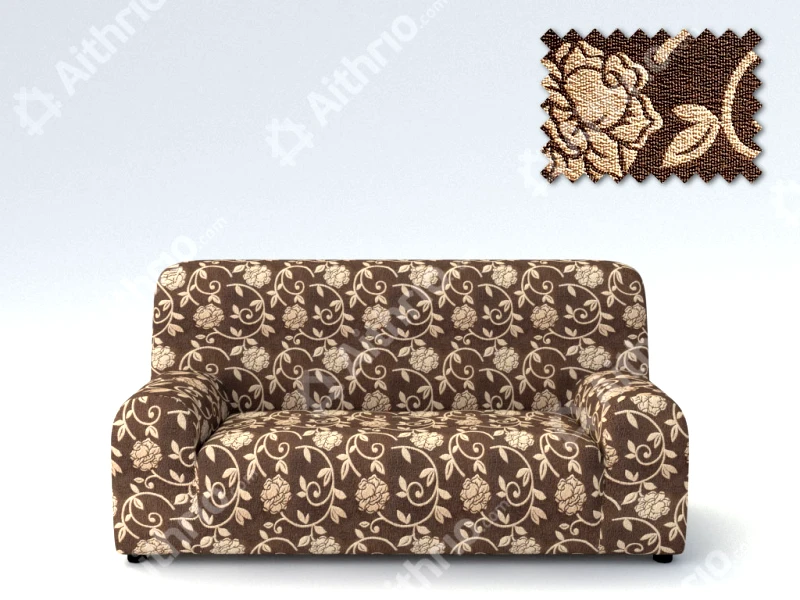 Αίθριο Ελαστικά Καλύμματα Καναπέ, Πολυθρόνας Λύκρα- σχ. Acapulco - Καφέ - Πολυθρόνα -10+ Χρώματα Διαθέσιμα-Καλύμματα Σαλονιού