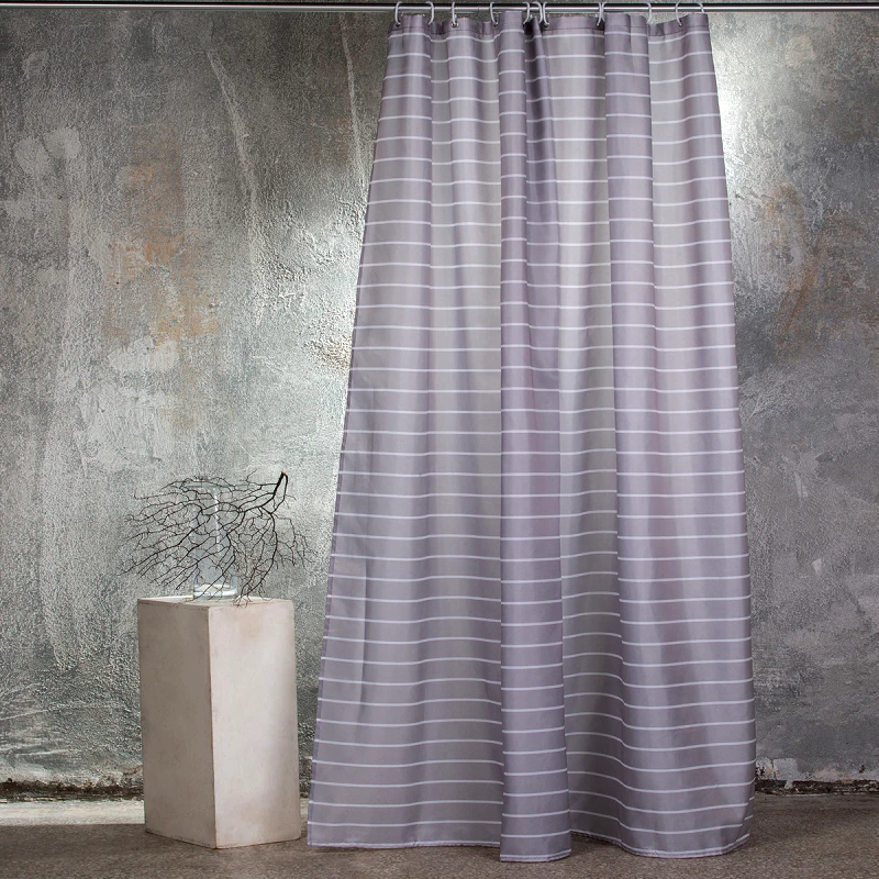 Melinen Κουρτίνα Μπάνιου 180X180 Melinen Stripe Grey (180x180)