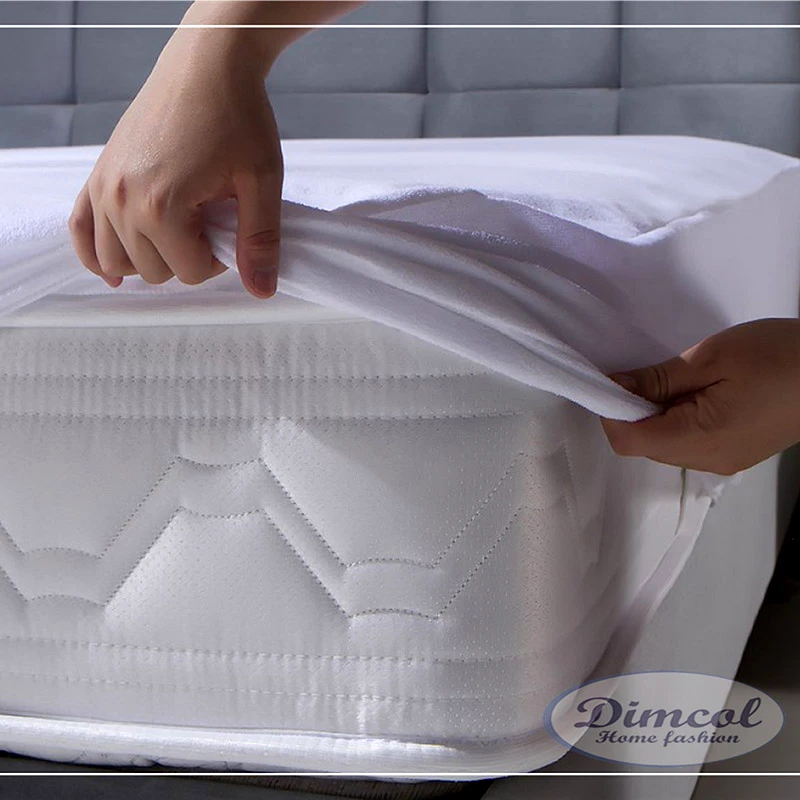 Dimcol Αδιάβροχο Επίστρωμα King Size 180X200+30 Dimcol Φούστα White (180x200+30)
