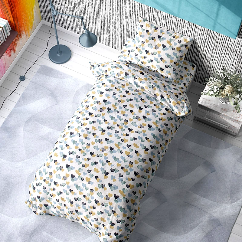 Dimcol Παπλωματοθήκη Μεμονωμένη Μονή 160X240 Dimcol Hearts 11 (160x240)
