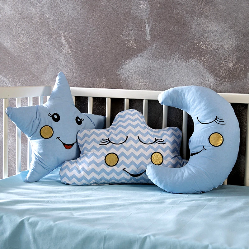 Sb Home Διακοσμητικά Μαξιλάρια (Σετ 3 Τμχ) Sb Home Baby Deco Pillows Blue