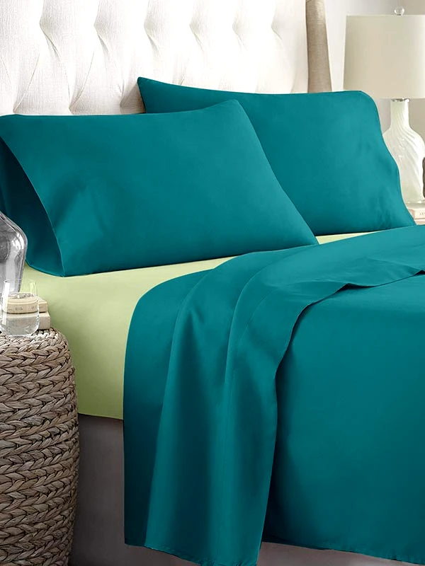 Sunshine Σεντόνια Υπέρδιπλα (Σετ) 220X250 Sunshine Menta 206 Χωρίς Λάστιχο (220x250)