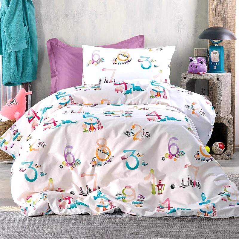 Rythmos Home Σεντόνια Μονά (Σετ) 105X205+25 Rythmos Numbers Με Λάστιχο (105x205+25)