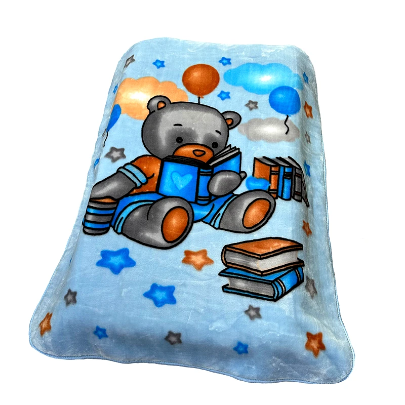 Dimcol Κουβέρτα Βελουτέ Κούνιας 110X140 Dimcol Studying Bear 36 (110x140)