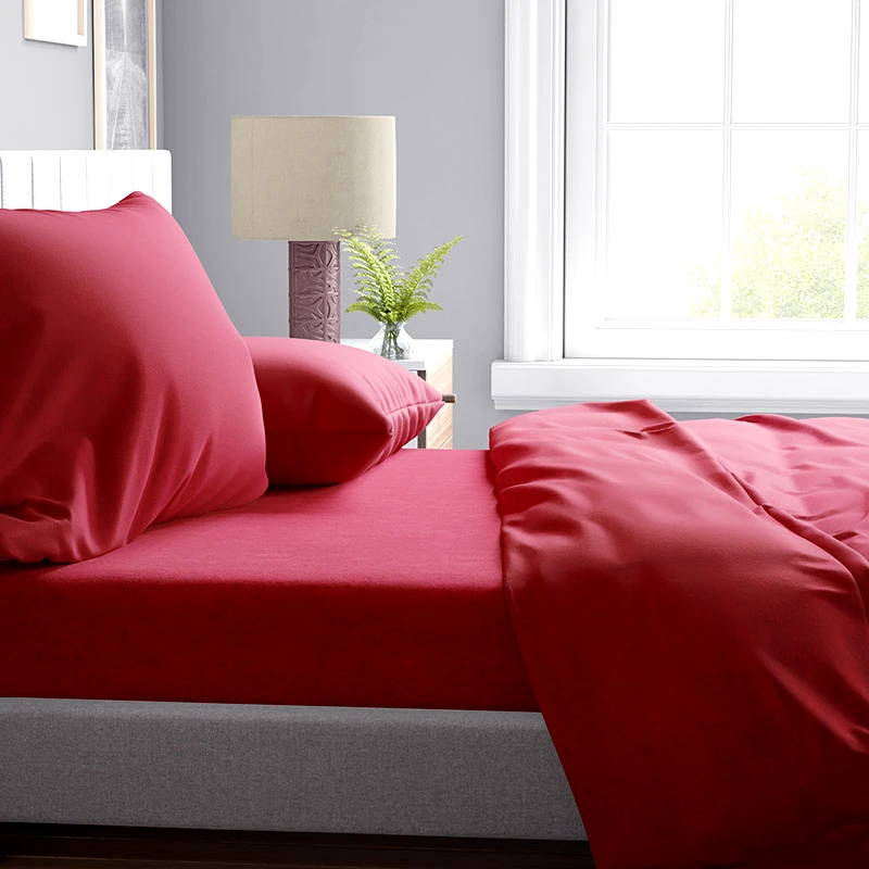 Dimcol Μαξιλαροθήκη Τεμάχιο 50X70 Dimcol Μελανζέ Red 10 (50x70)